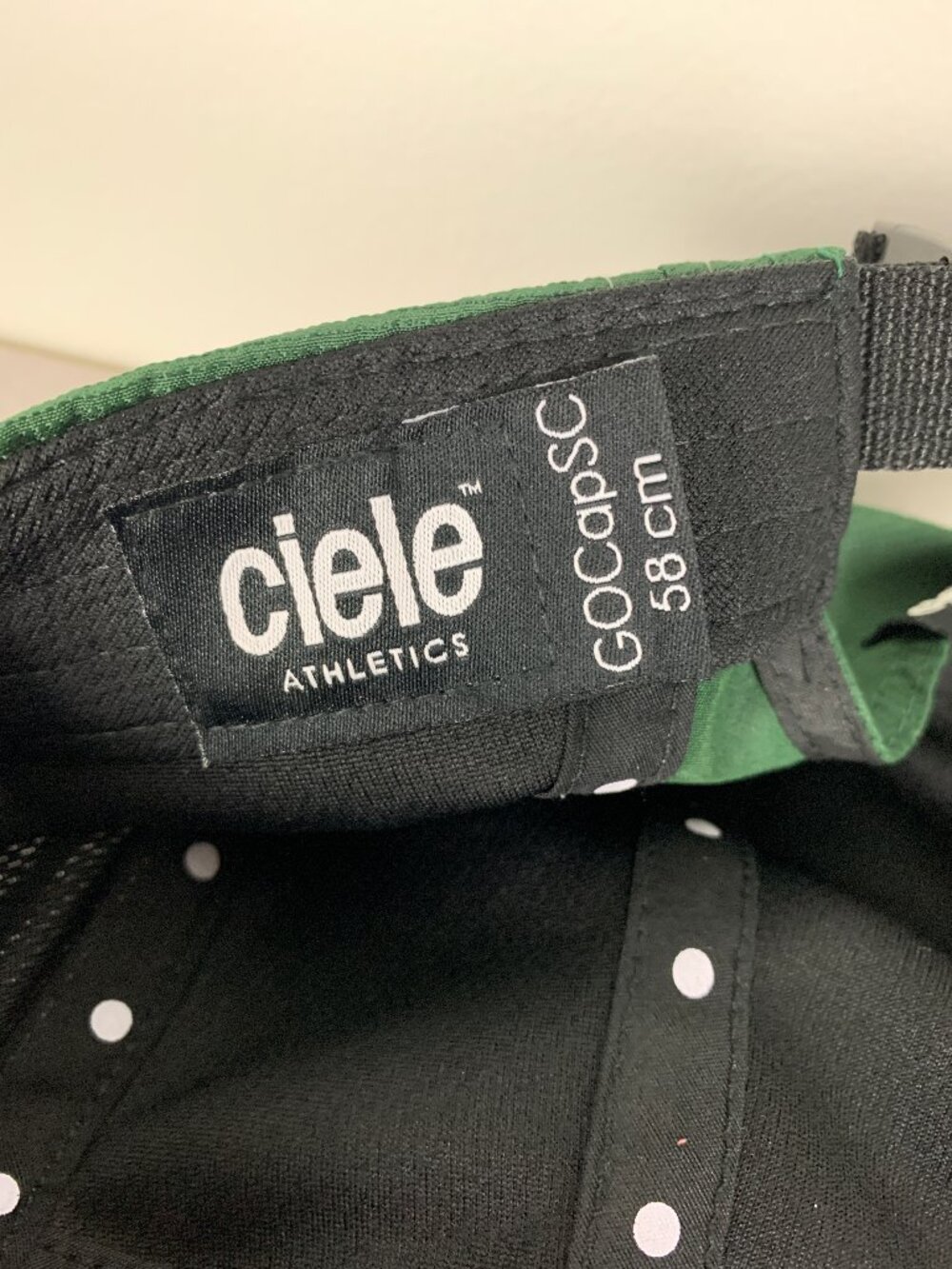 Ciele Athletics Coolwick Green Colorblock Hat Cap 58 cm Adjustable - Picture 4 of 8